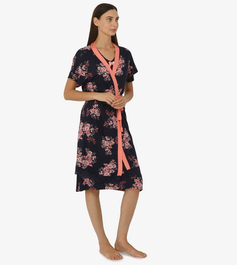Rio Nina Robe Short Navy Blue