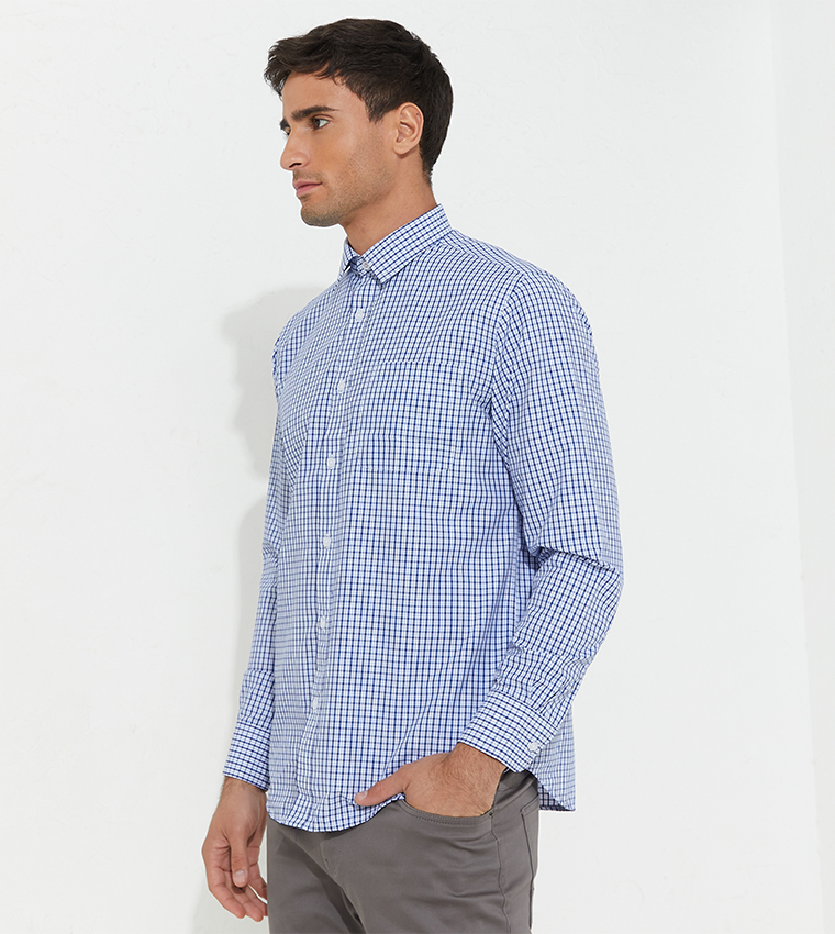 Long sleeve deals checkered shirt