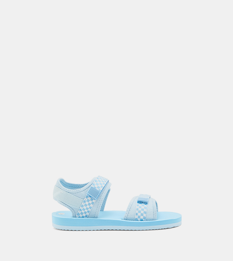 Color Block Velcro Closure Sandals