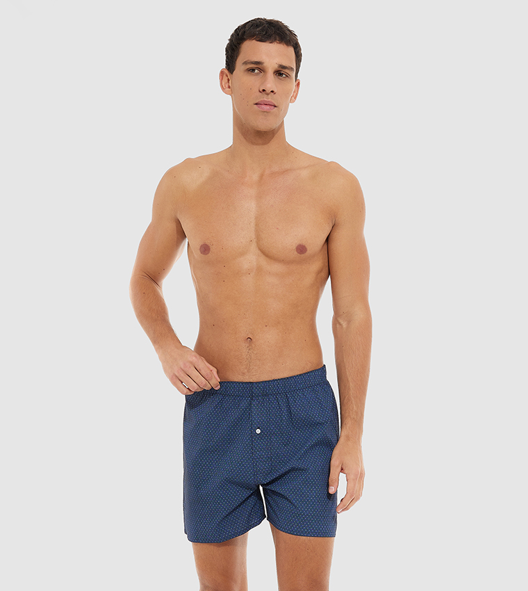 Buy Aeropostale Casual Relaxed Fit Boxer In Blue