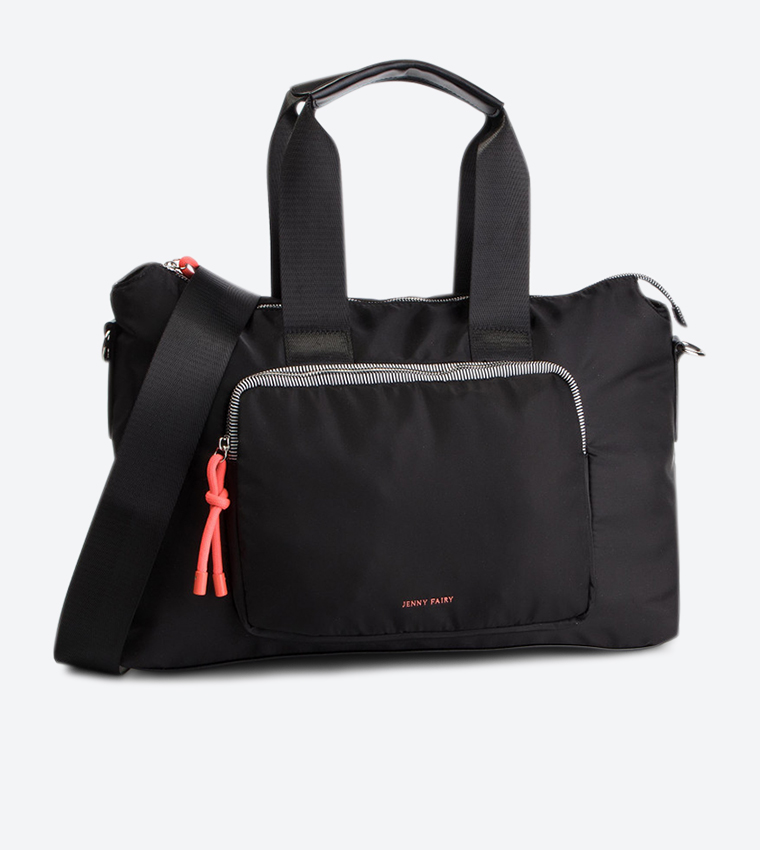 Buy Jenny Fairy CCC Top Handles Zip Closure Tote Bag Black RC16236 In