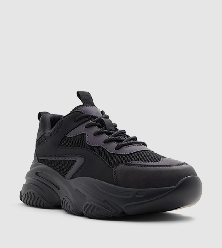 REFRESH Over Panelled Lace Up Low Top Sneakers