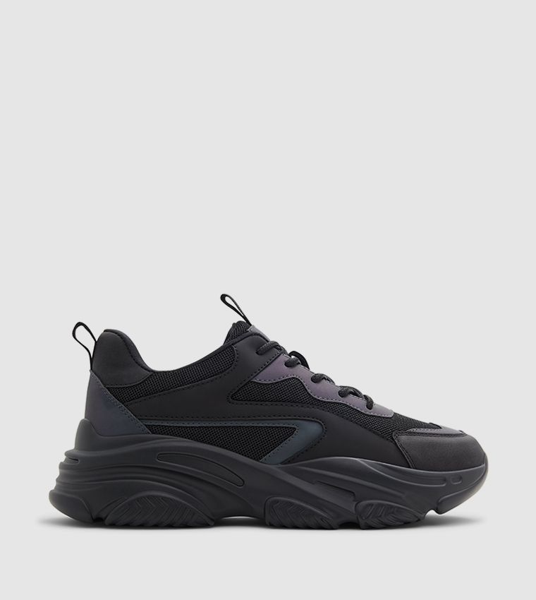 REFRESH Over Panelled Lace Up Low Top Sneakers