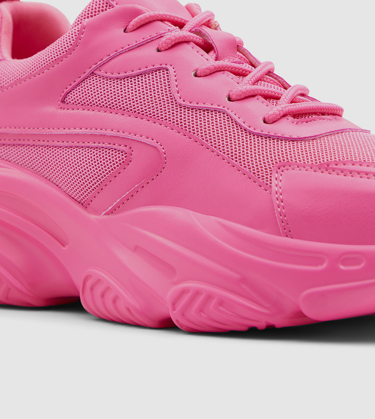 REFRESH Over Panelled Lace Up Low Top Sneakers