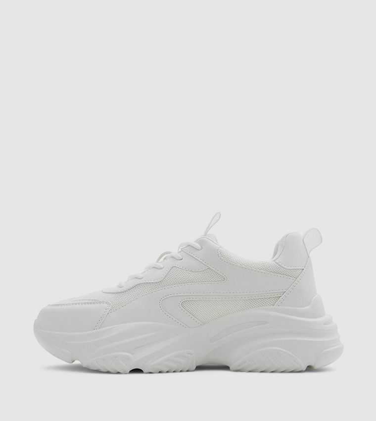 Buy Call It Spring REFRESH Over Panelled Lace Up Low Top Sneakers In White 6thStreet Kuwait