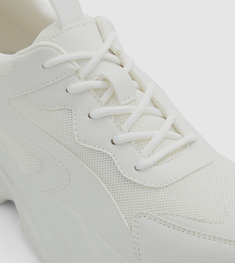 REFRESH Over Panelled Lace Up Low Top Sneakers