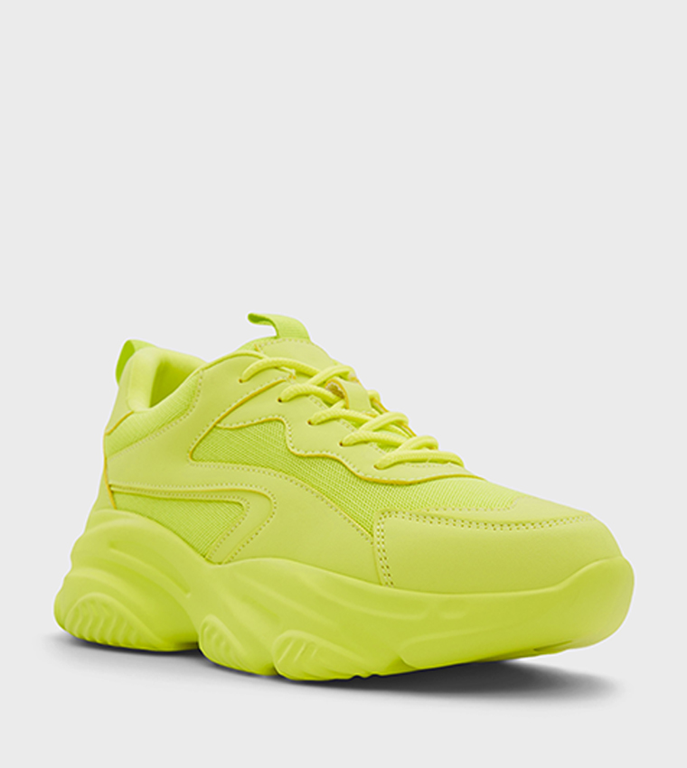 Neon green chunky trainers deals