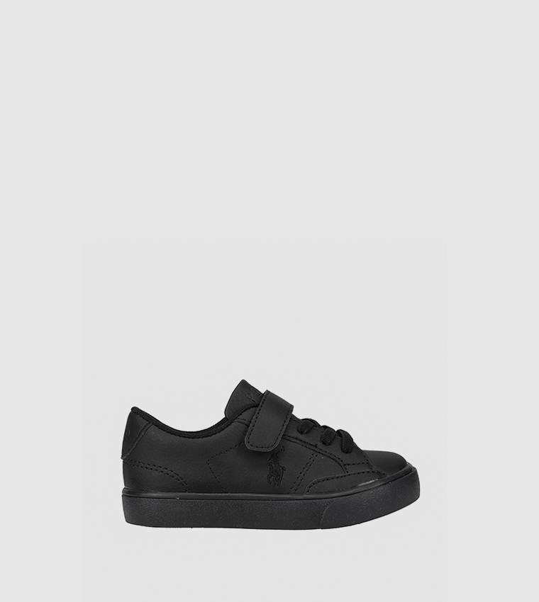 Boys black ralph lauren shoes best sale