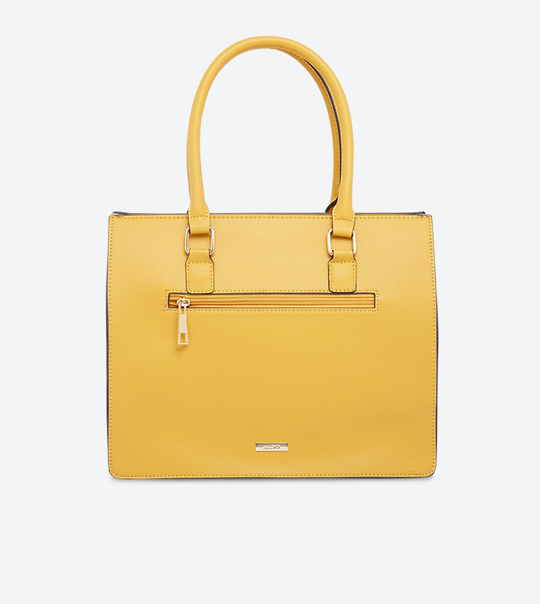 Buy Aldo Double Grab Handle Tassel Detail Tote Bag Yellow In Yellow 6thStreet Kuwait