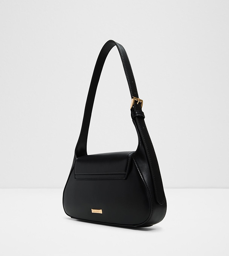 RHIANON Metal Accent Flap Shoulder Bag