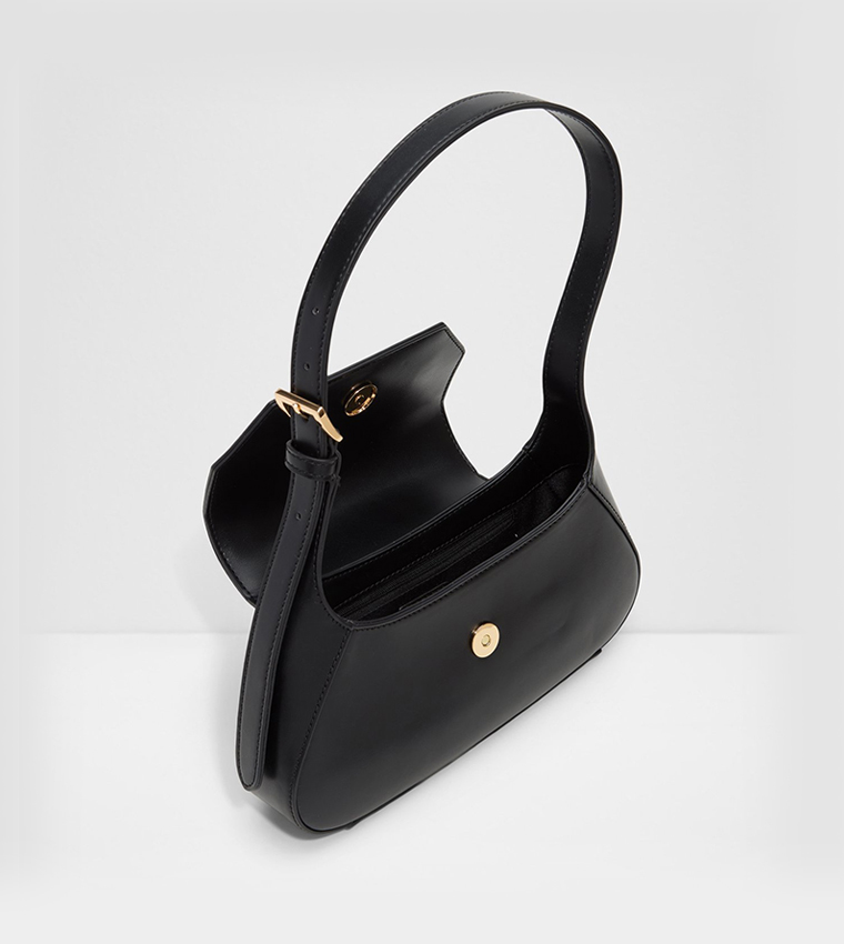 RHIANON Metal Accent Flap Shoulder Bag