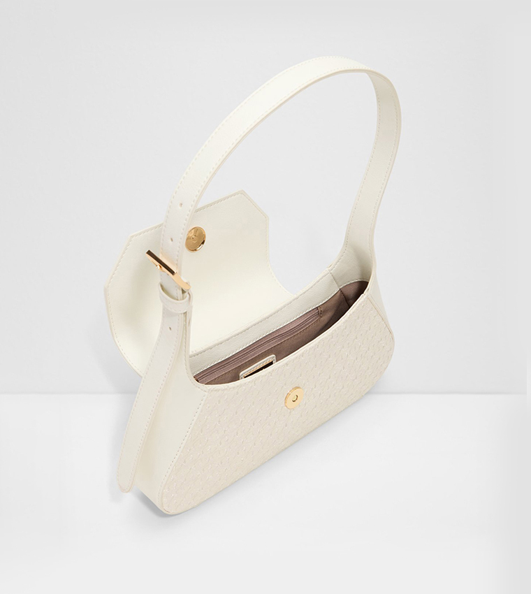 RHIANON Metal Accent Flap Shoulder Bag