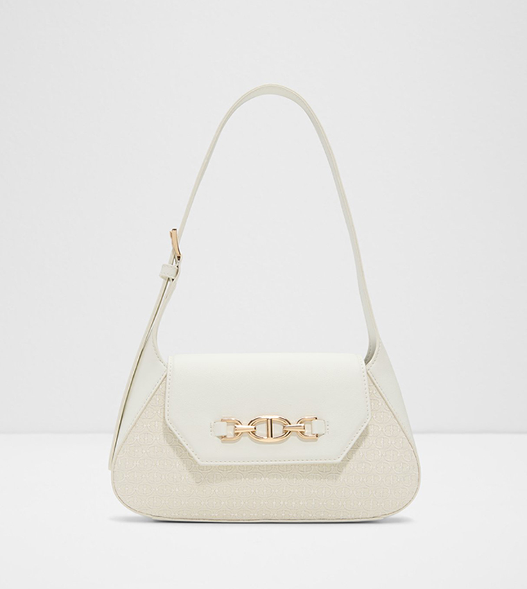RHIANON Metal Accent Flap Shoulder Bag