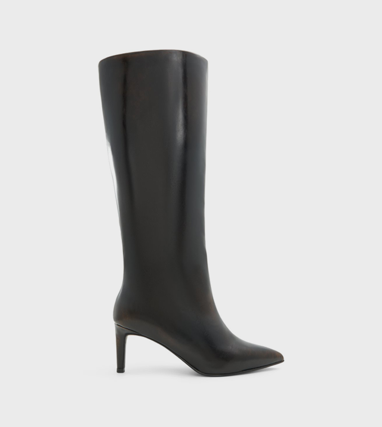 Knee length high heel boots cheap