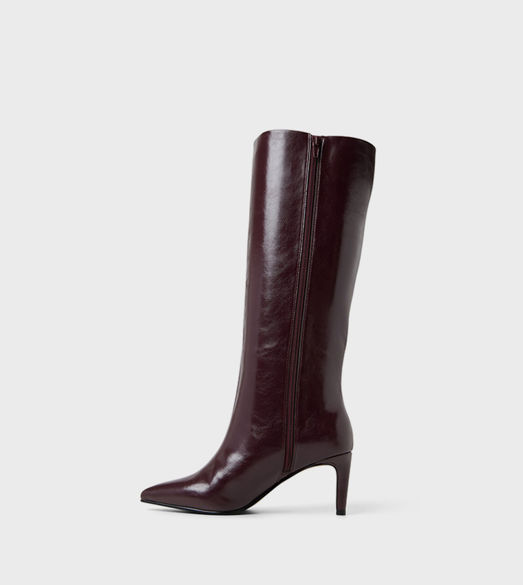 RHODDE Knee High Heeled Boots