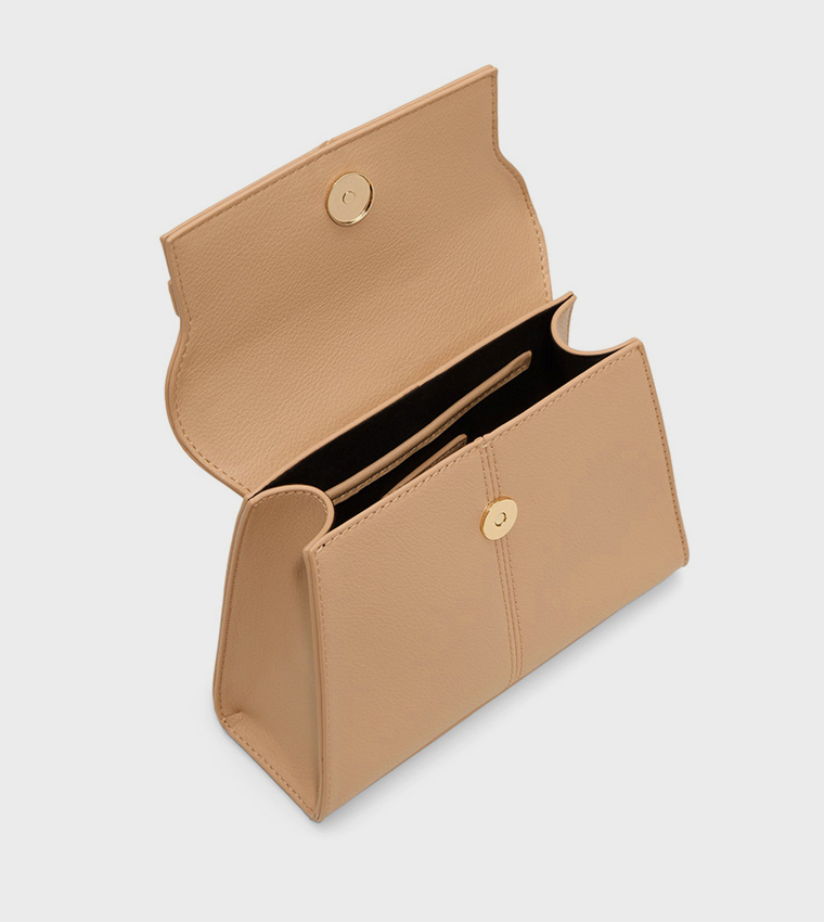 RIILEYY Textured Twist Lock Top Handle Bag