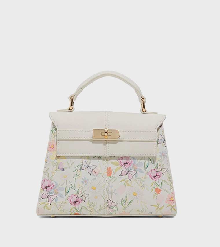 RIILEYY Floral Patterned Top Handle Bag