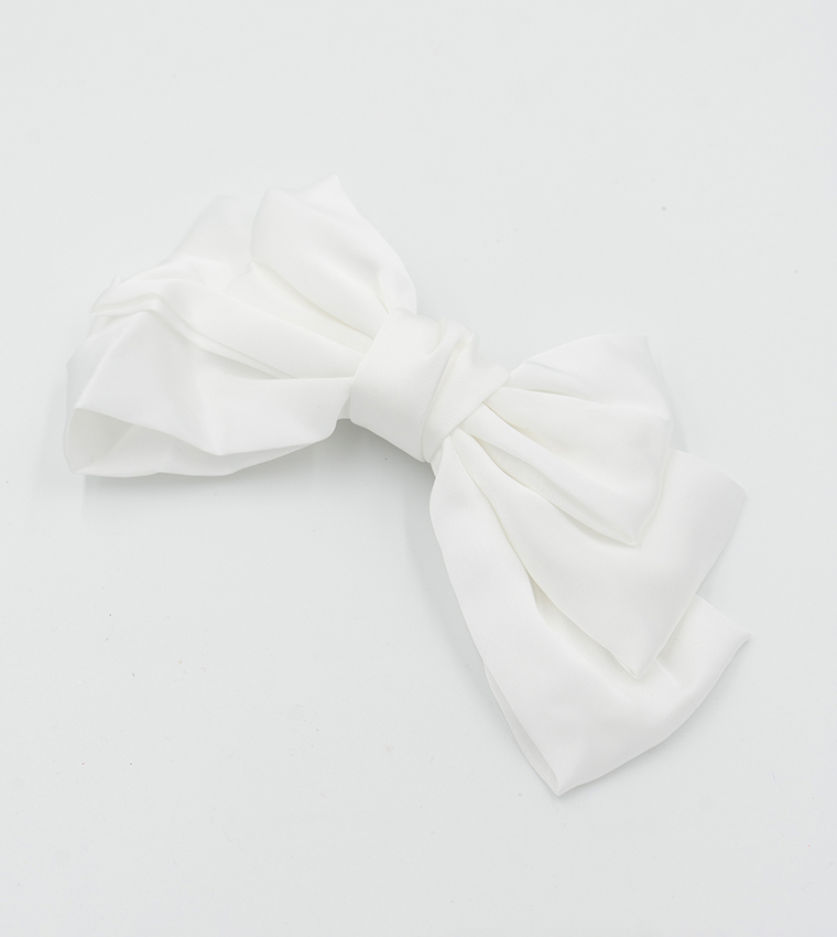 Buy Ddaniela Bow Barrette Hair Clip In White