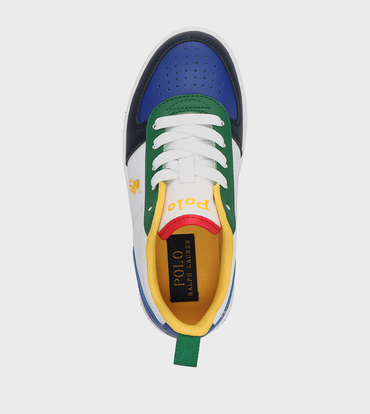 POLO COURT II Color Block Lace-Up Sneakers