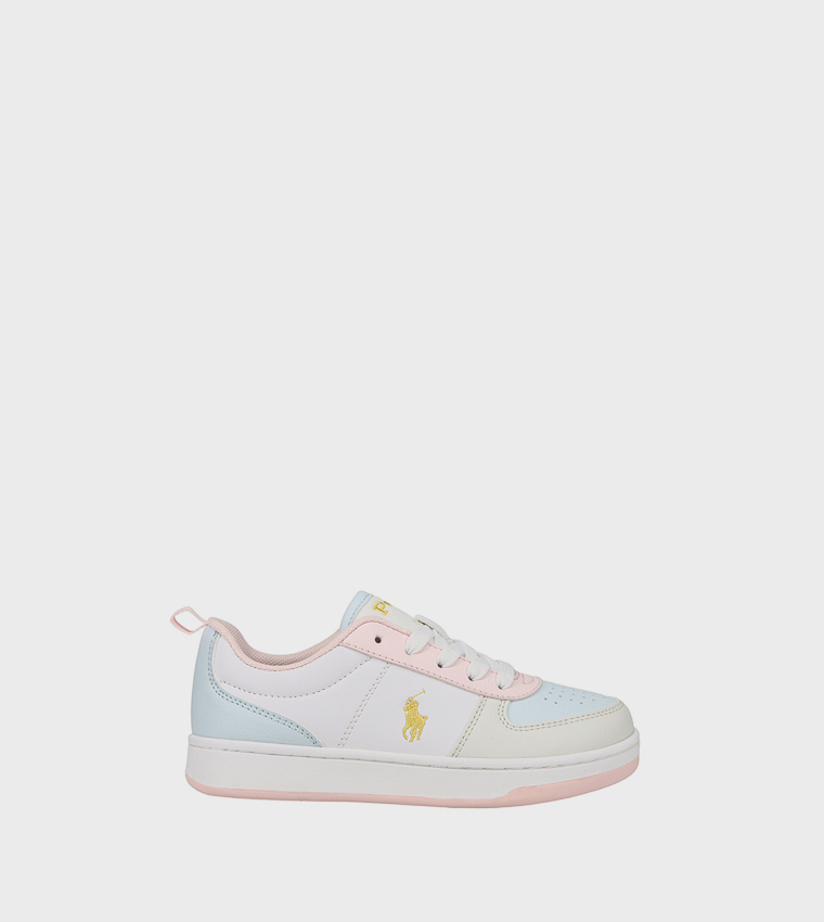 POLO COURT II Color Block Lace-Up Sneakers