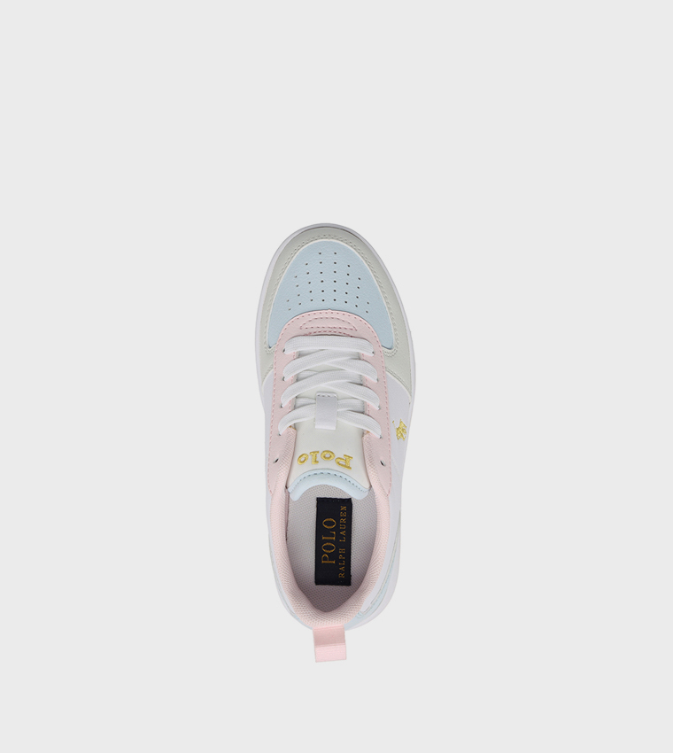 POLO COURT II Color Block Lace-Up Sneakers
