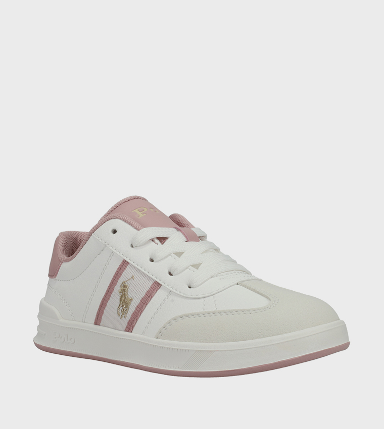 HERITAGE COURT III T-TOE Contrast Trim Logo Detail Sneakers