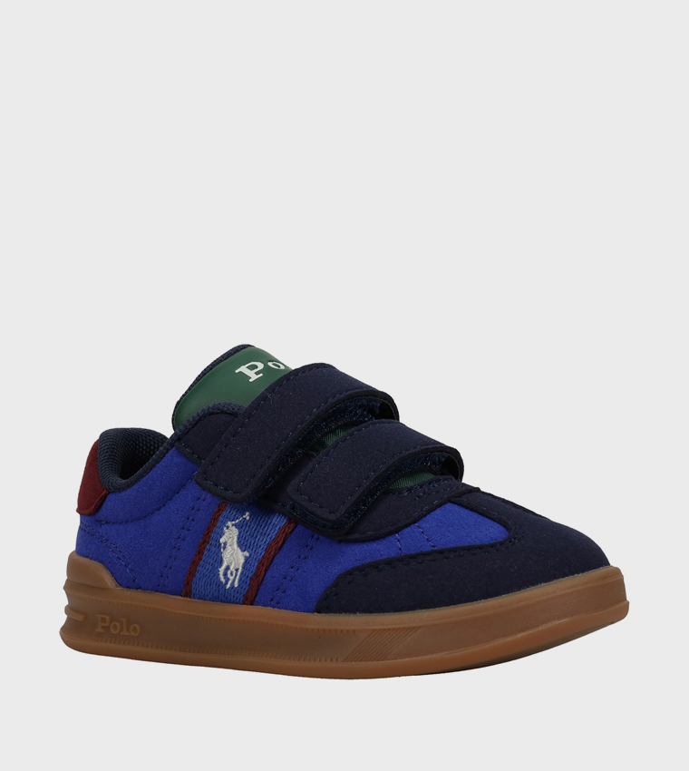 HERITAGE COURT III T-TOE EZ Logo Embroidered Velcro Sneakers