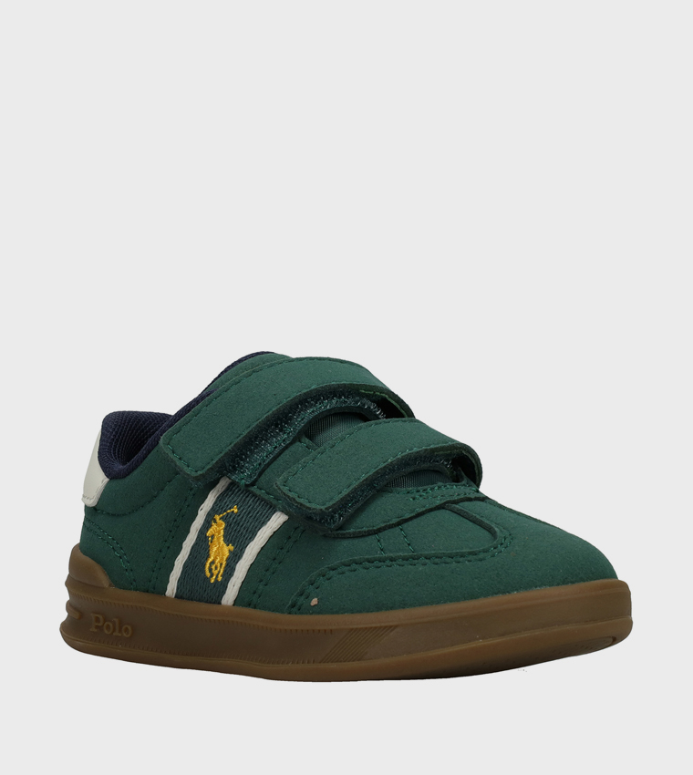 HERITAGE COURT III T-TOE EZ Logo Embroidered Velcro Sneakers