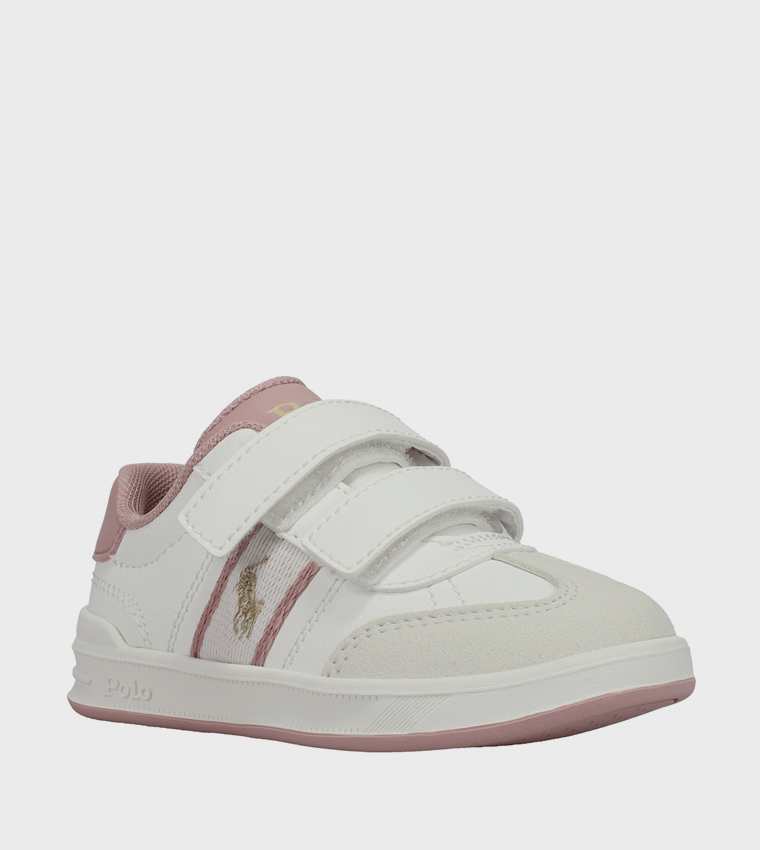 HERITAGE COURT III T-TOE EZ Logo Embroidered Velcro Sneakers