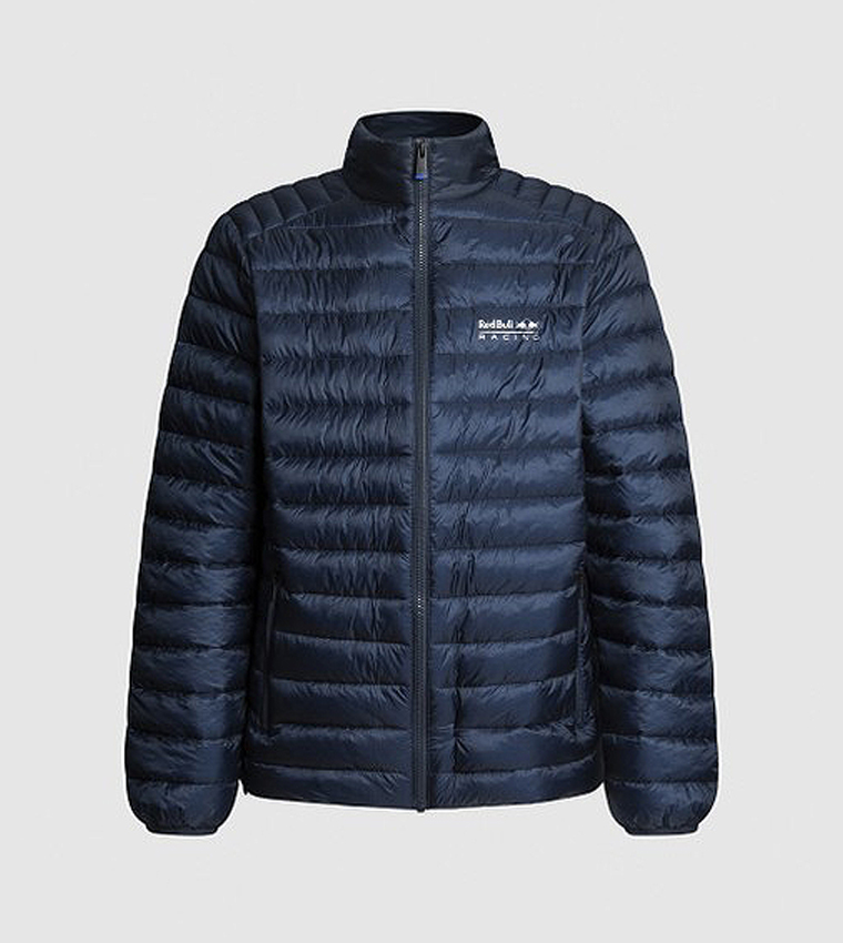 جاكيت بافر بياقة عالية وسحاب 