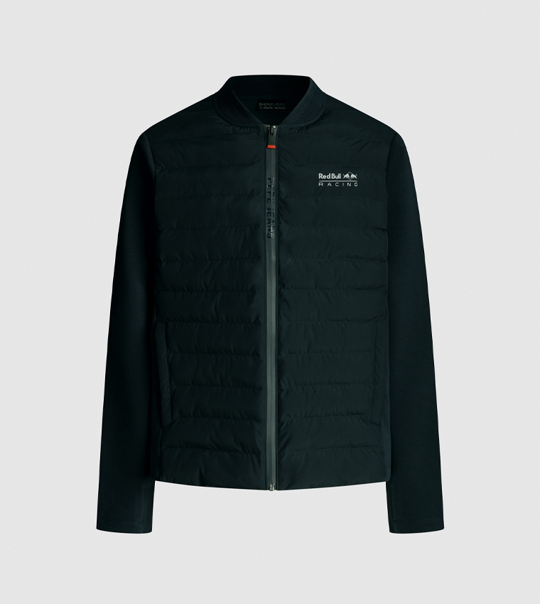 Printed Zip-Through Quilted Jacket