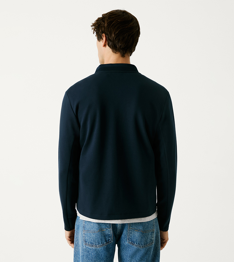 Printed Zip-Through Quilted Jacket