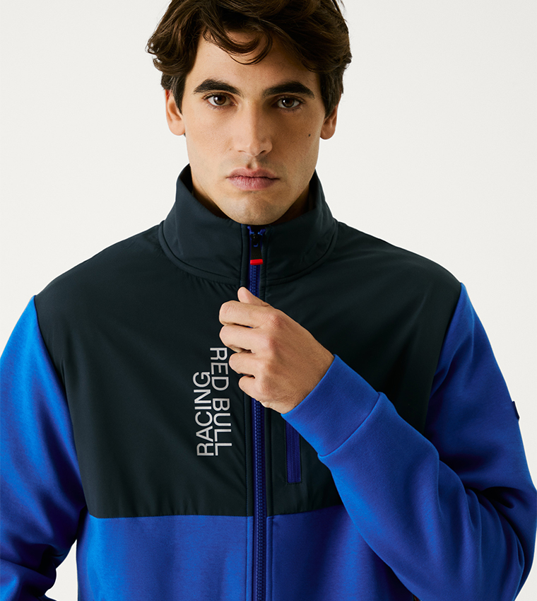 Color Block Zip-Through Hybrid Jacket
