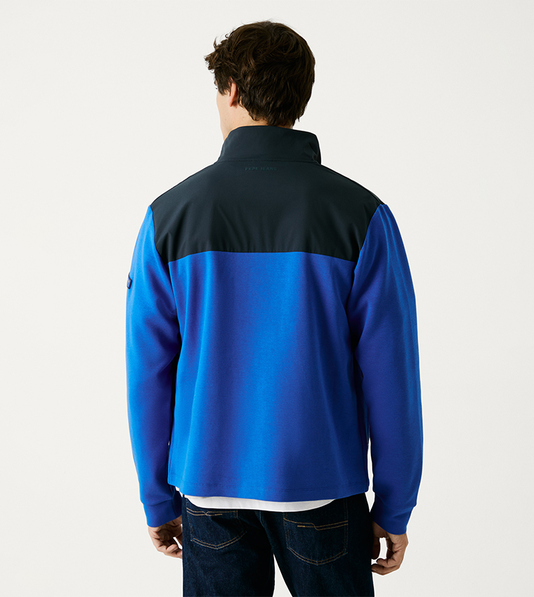 Color Block Zip-Through Hybrid Jacket