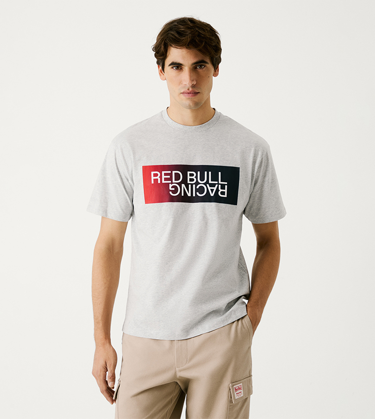 تيشيرت بياقة مستديرة وطبعة 