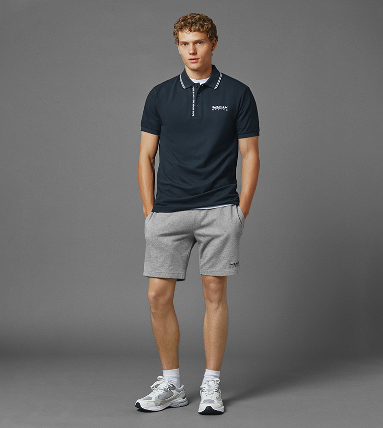 Red Bull Racing Tipped Logo Polo T-Shirt