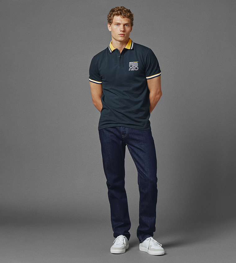 Red Bull Racing Striped Polo T-Shirt