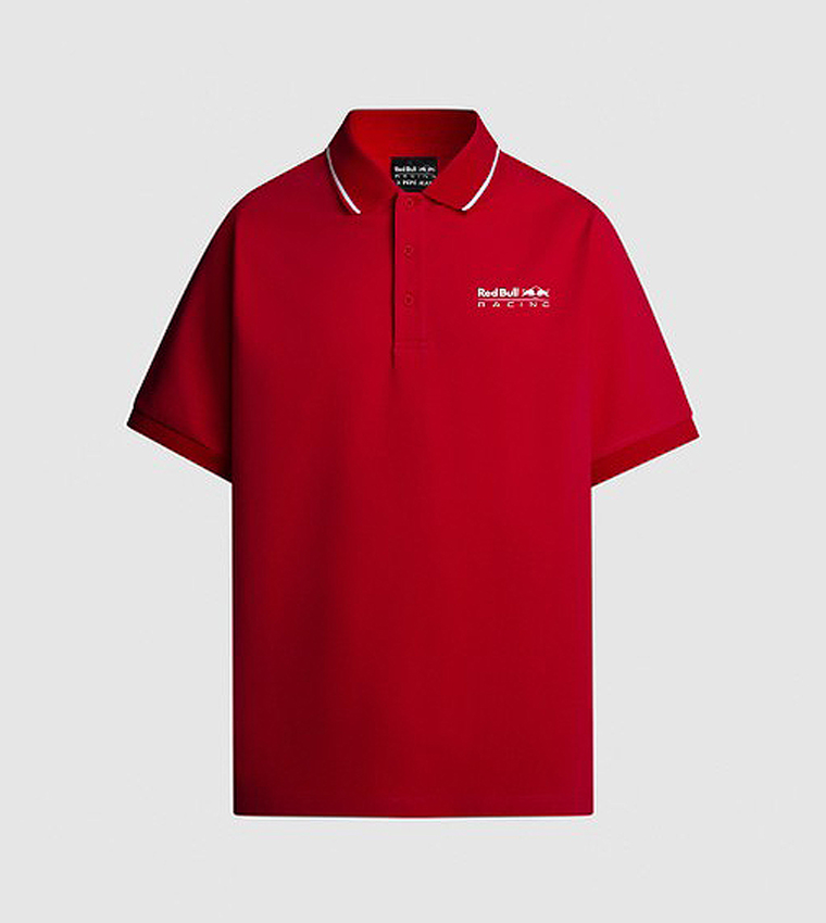 Logo Printed Contrast Tipping Polo T-Shirt