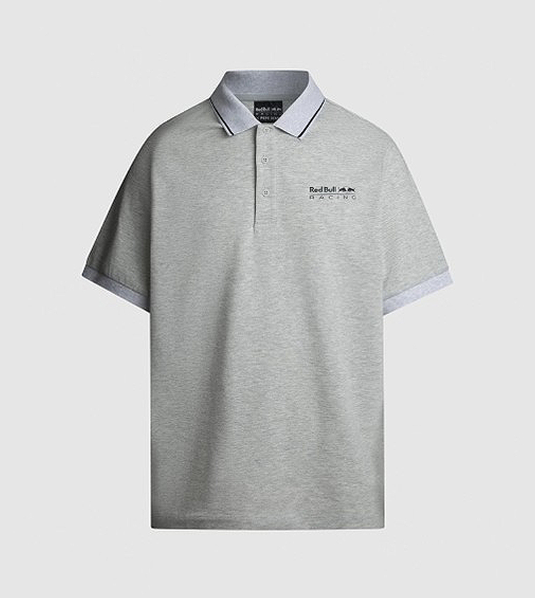 Logo Printed Contrast Tipping Polo T-Shirt