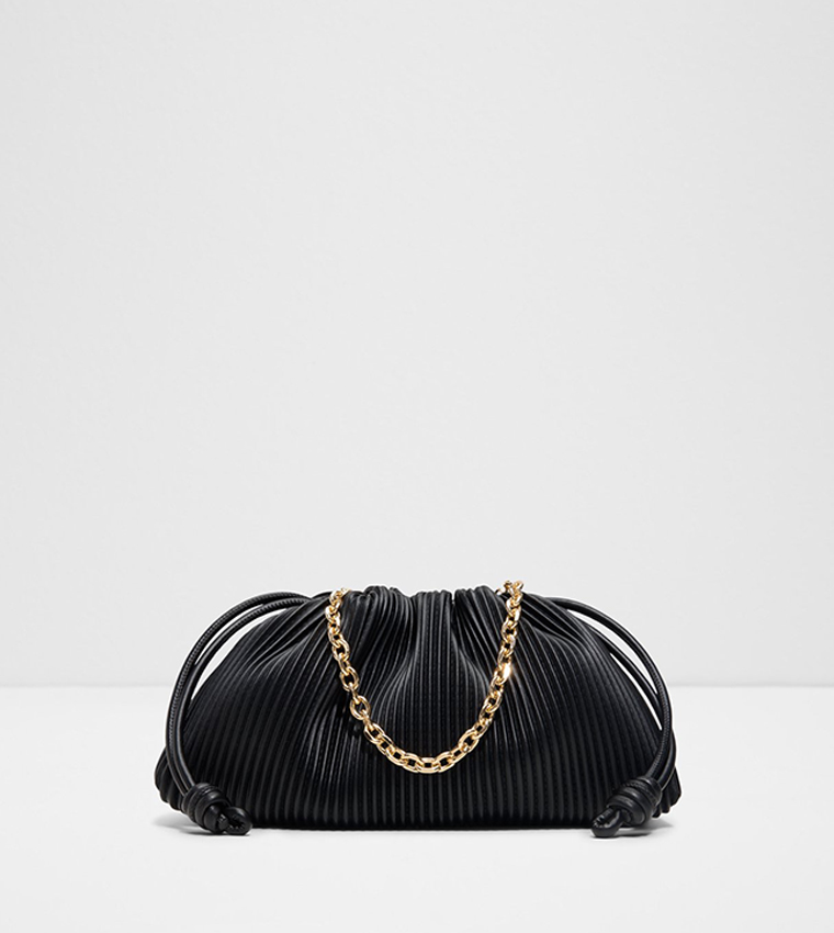 ROMYE Textured Drawstring Clutch Bag