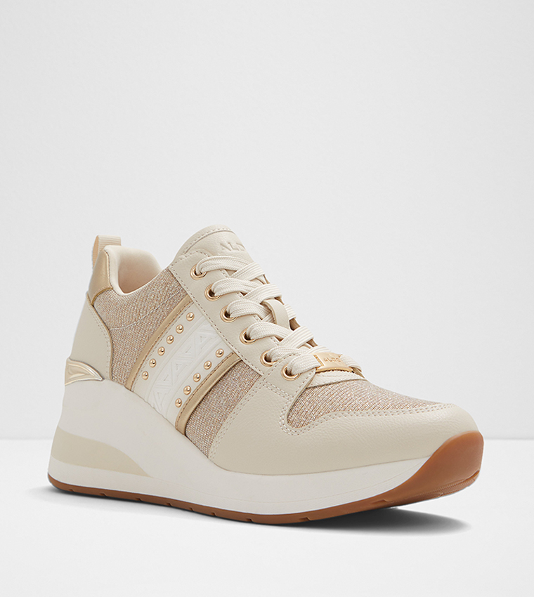 Aldo white hot sale wedge sneakers