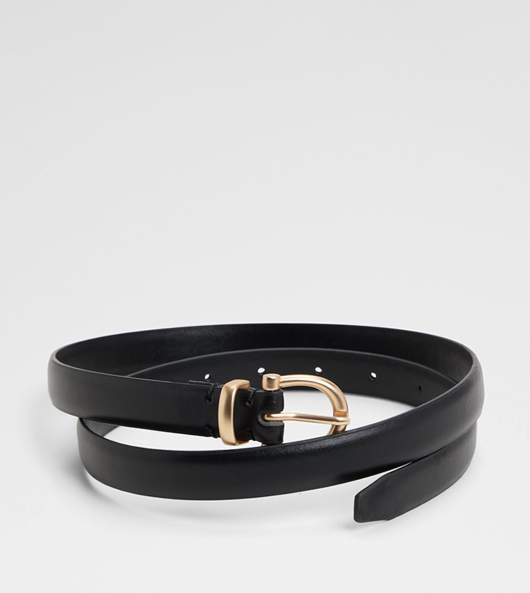 ROPTASTATE Textured Buckle Belt