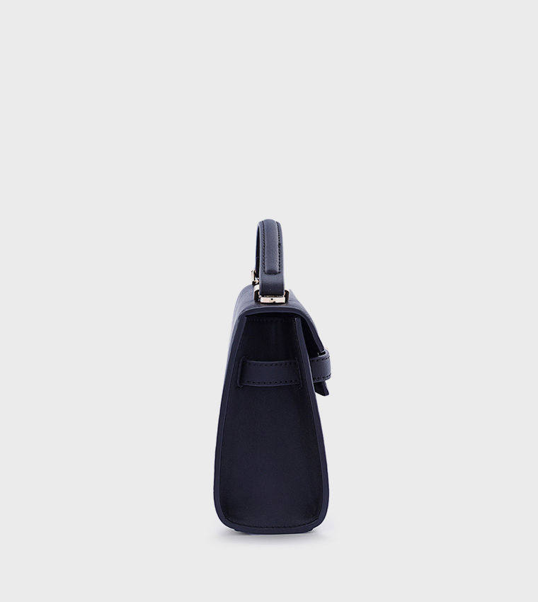 ELEGANT Textured Flap Top-Handle Bag