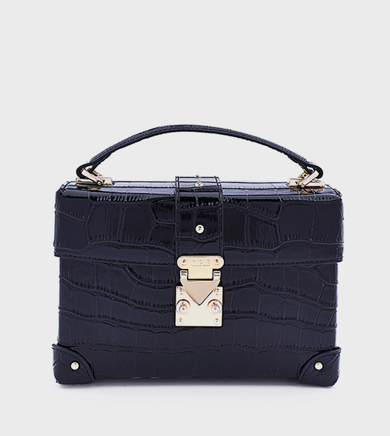 SOFT Textured Flap Top-Handle Bag