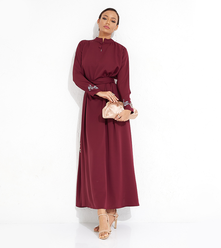 Belted abaya shop