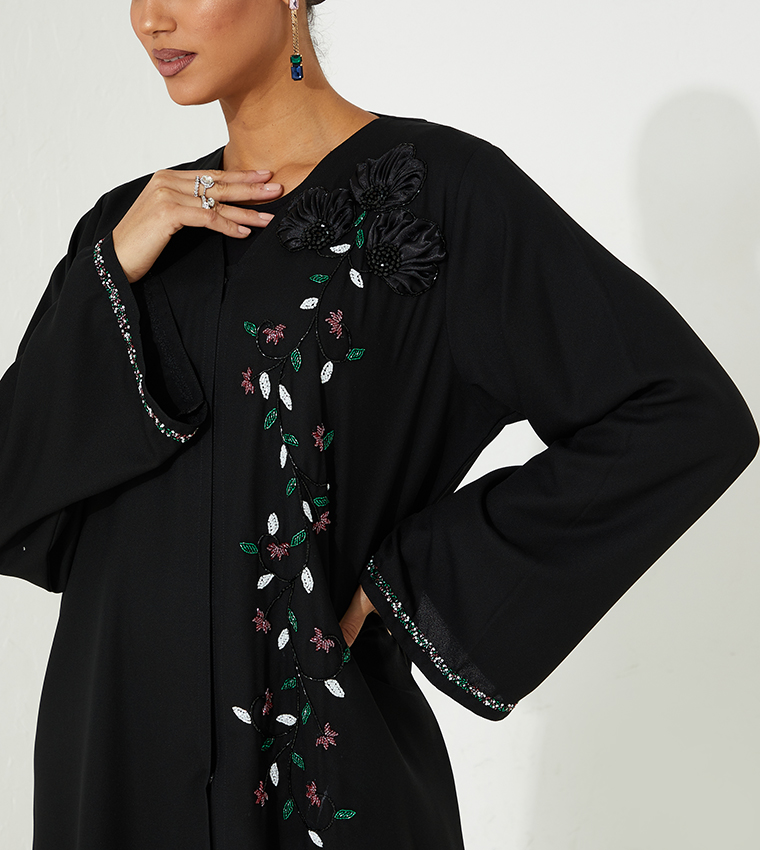 Flag Hand Embroidered Abaya