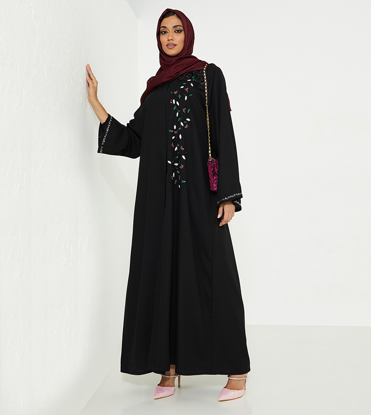 Flag Hand Embroidered Abaya