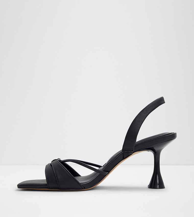 Next black heeled sandals cheap