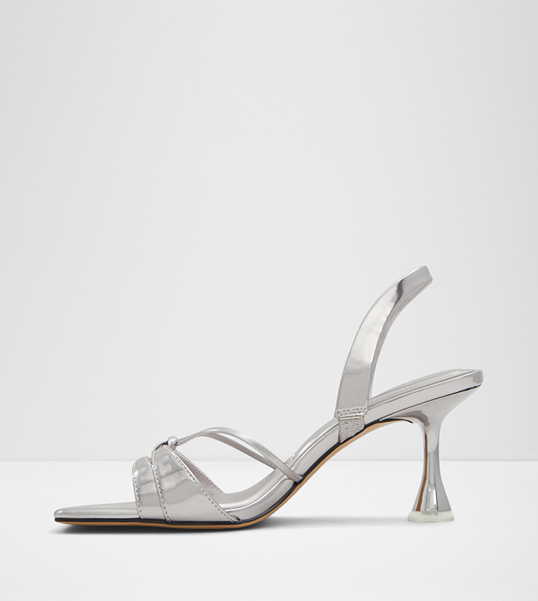 Buy Aldo RUFINA Open Toe Heel Sandals In Silver | 6thStreet UAE