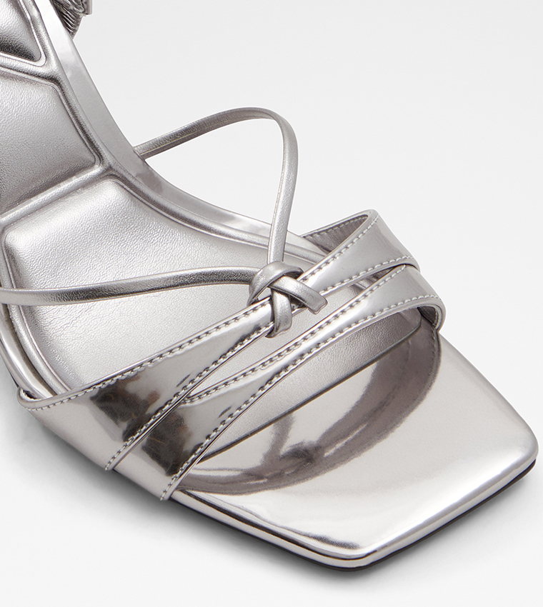 Buy Aldo RUFINA Open Toe Heel Sandals In Silver | 6thStreet UAE